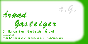 arpad gasteiger business card